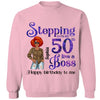 Personalized Stepping Into My 50th Live a Boss Hello 50th Birthday Shirts, Custom Birthday Shirts, Turning 50 Shirt, Gifts For Women, 50 And Fabulous Shirt, 1974 Shirt
