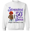 Personalized Stepping Into My 50th Live a Boss Hello 50th Birthday Shirts, Custom Birthday Shirts, Turning 50 Shirt, Gifts For Women, 50 And Fabulous Shirt, 1974 Shirt