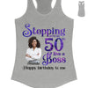 Personalized Stepping Into My 50th Live a Boss Hello 50th Birthday Shirts, Custom Birthday Shirts, Turning 50 Shirt, Gifts For Women, 50 And Fabulous Shirt, 1974 Shirt