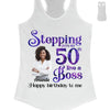 Personalized Stepping Into My 50th Live a Boss Hello 50th Birthday Shirts, Custom Birthday Shirts, Turning 50 Shirt, Gifts For Women, 50 And Fabulous Shirt, 1974 Shirt