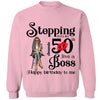 Personalized Stepping Into My 50th Live a Boss Hello 50th Birthday Shirts, Custom Birthday Shirts, Turning 50 Shirt, Gifts For Women, 50 And Fabulous Shirt, 1974 Shirt