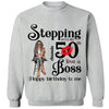 Personalized Stepping Into My 50th Live a Boss Hello 50th Birthday Shirts, Custom Birthday Shirts, Turning 50 Shirt, Gifts For Women, 50 And Fabulous Shirt, 1974 Shirt