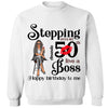 Personalized Stepping Into My 50th Live a Boss Hello 50th Birthday Shirts, Custom Birthday Shirts, Turning 50 Shirt, Gifts For Women, 50 And Fabulous Shirt, 1974 Shirt