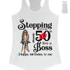 Personalized Stepping Into My 50th Live a Boss Hello 50th Birthday Shirts, Custom Birthday Shirts, Turning 50 Shirt, Gifts For Women, 50 And Fabulous Shirt, 1974 Shirt