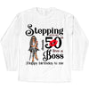 Personalized Stepping Into My 50th Live a Boss Hello 50th Birthday Shirts, Custom Birthday Shirts, Turning 50 Shirt, Gifts For Women, 50 And Fabulous Shirt, 1974 Shirt