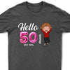 50th Birthday Shirt, Hello 50 Shirt, 1974 Birthday T-Shirt, Hello Fifty Shirt, Vintage 1974 T-shirt, 50th Bday Tshirt, 50th Birthday Gift