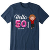 50th Birthday Shirt, Hello 50 Shirt, 1974 Birthday T-Shirt, Hello Fifty Shirt, Vintage 1974 T-shirt, 50th Bday Tshirt, 50th Birthday Gift