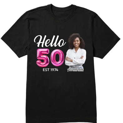 50th Birthday Shirt, Hello 50 Shirt, 1974 Birthday T-Shirt, Hello Fifty Shirt, Vintage 1974 T-shirt, 50th Bday Tshirt, 50th Birthday Gift