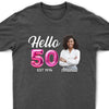 50th Birthday Shirt, Hello 50 Shirt, 1974 Birthday T-Shirt, Hello Fifty Shirt, Vintage 1974 T-shirt, 50th Bday Tshirt, 50th Birthday Gift