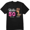 50th Birthday Shirt, Hello 50 Shirt, 1974 Birthday T-Shirt, Hello Fifty Shirt, Vintage 1974 T-shirt, 50th Bday Tshirt, 50th Birthday Gift
