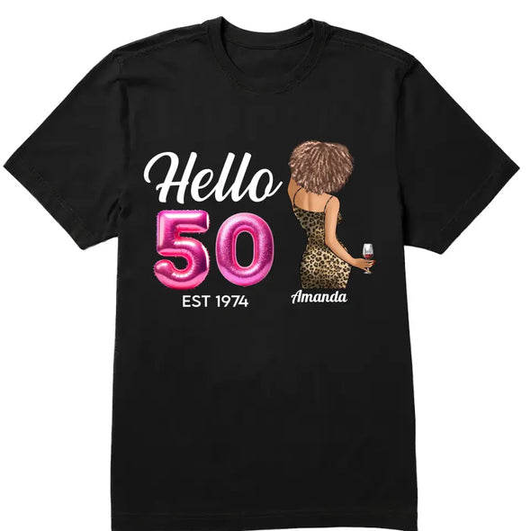 50th Birthday Shirt, Hello 50 Shirt, 1974 Birthday T-Shirt, Hello Fifty Shirt, Vintage 1974 T-shirt, 50th Bday Tshirt, 50th Birthday Gift