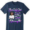 I Can Do All Things Through Christ Who Gives Me Strength Shirt, Customized Birthday Month Shirt For Girl, Custom Name Custom Date Birthday Gift Shirt