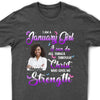 I Can Do All Things Through Christ Who Gives Me Strength Shirt, Customized Birthday Month Shirt For Girl, Custom Name Custom Date Birthday Gift Shirt