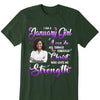 I Can Do All Things Through Christ Who Gives Me Strength Shirt, Customized Birthday Month Shirt For Girl, Custom Name Custom Date Birthday Gift Shirt