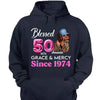 Blessed 50th Grace and Mercy Since 1974 Shirt, Hello 50 Shirt , 50th Birthday Gift for Women , 50th Birthday Gift