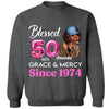 Blessed 50th Grace and Mercy Since 1974 Shirt, Hello 50 Shirt , 50th Birthday Gift for Women , 50th Birthday Gift