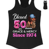Blessed 50th Grace and Mercy Since 1974 Shirt, Hello 50 Shirt , 50th Birthday Gift for Women , 50th Birthday Gift