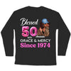 Blessed 50th Grace and Mercy Since 1974 Shirt, Hello 50 Shirt , 50th Birthday Gift for Women , 50th Birthday Gift