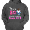 Blessed 50th Grace and Mercy Since 1974 Shirt, Hello 50 Shirt , 50th Birthday Gift for Women , 50th Birthday Gift
