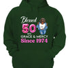Blessed 50th Grace and Mercy Since 1974 Shirt, Hello 50 Shirt , 50th Birthday Gift for Women , 50th Birthday Gift
