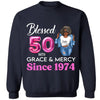 Blessed 50th Grace and Mercy Since 1974 Shirt, Hello 50 Shirt , 50th Birthday Gift for Women , 50th Birthday Gift
