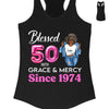 Blessed 50th Grace and Mercy Since 1974 Shirt, Hello 50 Shirt , 50th Birthday Gift for Women , 50th Birthday Gift