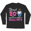 Blessed 50th Grace and Mercy Since 1974 Shirt, Hello 50 Shirt , 50th Birthday Gift for Women , 50th Birthday Gift