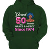 Blessed 50th Grace and Mercy Since 1974 Shirt, Hello 50 Shirt , 50th Birthday Gift for Women , 50th Birthday Gift