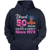 Blessed 50th Grace and Mercy Since 1974 Shirt, Hello 50 Shirt , 50th Birthday Gift for Women , 50th Birthday Gift