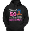 Blessed 50th Grace and Mercy Since 1974 Shirt, Hello 50 Shirt , 50th Birthday Gift for Women , 50th Birthday Gift