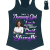 I Can Do All Things Through Christ Who Gives Me Strength Shirt, Customized Birthday Month Shirt For Girl, Custom Name Custom Date Birthday Gift Shirt