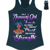I Can Do ALl Things Through Christ Who Gives Me Strength Shirt, Customized Birthday Month Shirt For Girl, Custom Name Custom Date Birthday Gift Shirt