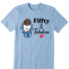 Personalized Fiffty And Fabulous Shirt, Birthday Women Shirt, Since 1974 Shirt, Birthday Shirt, Custom Age Women Shirt