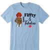 Personalized Fiffty And Fabulous Shirt, Birthday Women Shirt, Since 1974 Shirt, Birthday Shirt, Custom Age Women Shirt