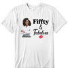 Personalized Photo Fiffty And Fabulous Shirt, Birthday Women Shirt, Since 1974 Shirt, Birthday Shirt, Custom Age Women Shirt