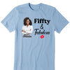 Personalized Photo Fiffty And Fabulous Shirt, Birthday Women Shirt, Since 1974 Shirt, Birthday Shirt, Custom Age Women Shirt