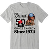 50th Birthday Shirts For Women, Blessed Birthday Tee Shirt, Custom Birthday Tee, Blessed By God, 1972 Birthday Shirt, Birthday Party Tee