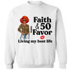 Personalized Faith and 50th Farvor Living My Best Life Shirt, Birthday Women Shirt, Since 1974 Shirt, Birthday Shirt