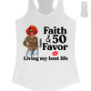 Personalized Faith and 50th Farvor Living My Best Life Shirt, Birthday Women Shirt, Since 1974 Shirt, Birthday Shirt