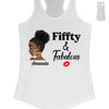Personalized Fiffty And Fabulous Shirt, Birthday Women Shirt, Since 1974 Shirt, Birthday Shirt, Custom Age Women Shirt