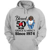 Customized 50th Birthday Shirts For Women, Blessed Birthday Tee Shirt, Custom Birthday Tee, Blessed By God, 1972 Birthday Shirt, Birthday Party Tee