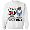 Customized 50th Birthday Shirts For Women, Blessed Birthday Tee Shirt, Custom Birthday Tee, Blessed By God, 1972 Birthday Shirt, Birthday Party Tee