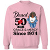 Customized 50th Birthday Shirts For Women, Blessed Birthday Tee Shirt, Custom Birthday Tee, Blessed By God, 1972 Birthday Shirt, Birthday Party Tee