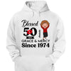 Customized 50th Birthday Shirts For Women, Blessed Birthday Tee Shirt, Custom Birthday Tee, Blessed By God, 1972 Birthday Shirt, Birthday Party Tee