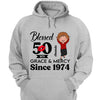Customized 50th Birthday Shirts For Women, Blessed Birthday Tee Shirt, Custom Birthday Tee, Blessed By God, 1972 Birthday Shirt, Birthday Party Tee