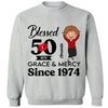 Customized 50th Birthday Shirts For Women, Blessed Birthday Tee Shirt, Custom Birthday Tee, Blessed By God, 1972 Birthday Shirt, Birthday Party Tee