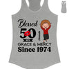 Customized 50th Birthday Shirts For Women, Blessed Birthday Tee Shirt, Custom Birthday Tee, Blessed By God, 1972 Birthday Shirt, Birthday Party Tee