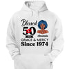Customized 50th Birthday Shirts For Women, Blessed Birthday Tee Shirt, Custom Birthday Tee, Blessed By God, 1972 Birthday Shirt, Birthday Party Tee