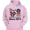 Customized 50th Birthday Shirts For Women, Blessed Birthday Tee Shirt, Custom Birthday Tee, Blessed By God, 1972 Birthday Shirt, Birthday Party Tee