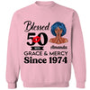 Customized 50th Birthday Shirts For Women, Blessed Birthday Tee Shirt, Custom Birthday Tee, Blessed By God, 1972 Birthday Shirt, Birthday Party Tee
